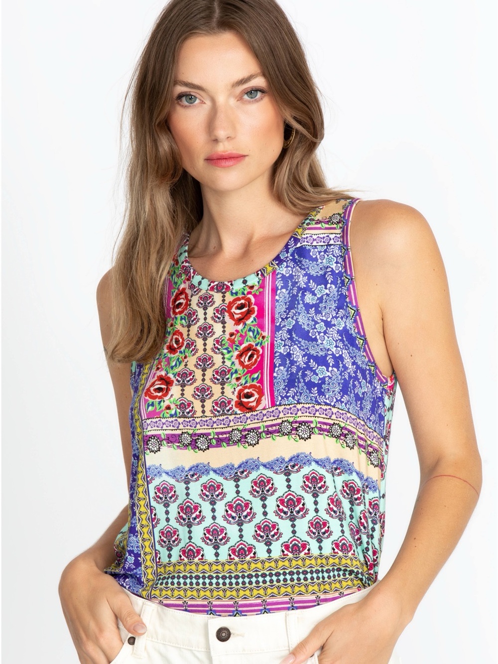 Johnny Was Franco Swing Tank Floral Sleeveless Tank - Picture 2 of 6